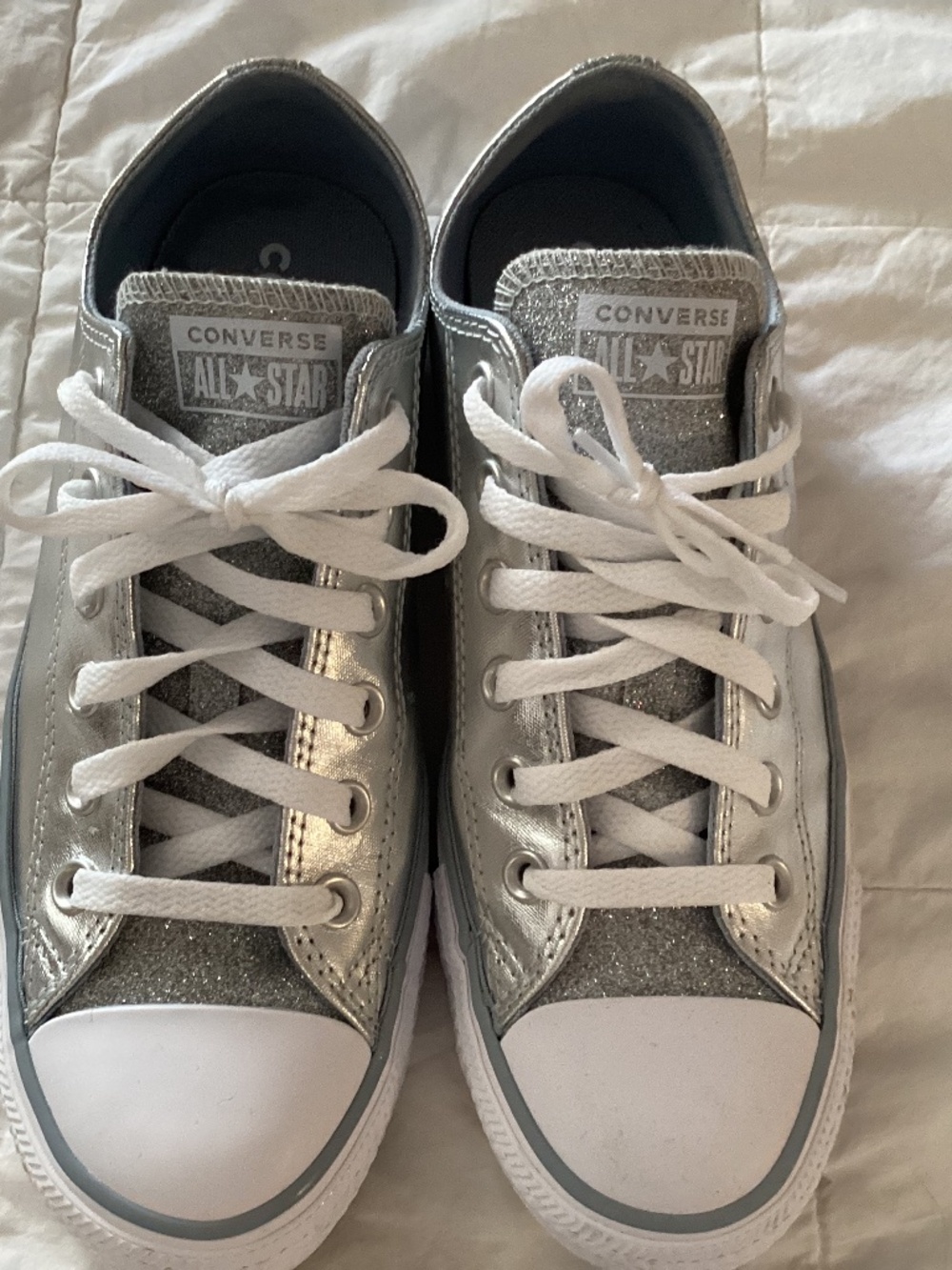 Silver Converse size 8.5